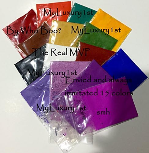 Lot of 15 Baggies Matte Sample 1 Gram Cp Mp Hp Diy 1g Soap Making Cosmetic Pigment Blue Black Brown Red Yellow White Green Lavender Violet Teal Orchid Orange Iron Oxide Ultramarine Powders