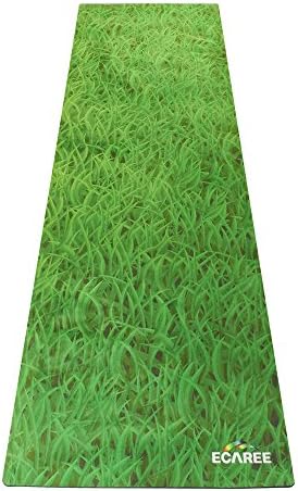 TigerTu Yoga Mat 3mm Thickness Foldable Machine Washable Eco-friendly Reversible,Pattern:Lawn