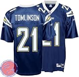 Mens LaDainian Tomlinson Chargers Jersey #21 Home San Diego NFL EQT Premier Replithentic by Reebok ((Size=XX-LARGE)