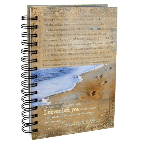 footprints prayer wirebound journal
