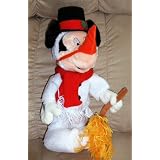 Disney's Mickey Mouse Snowman with Carrot Nose and Broom 16 X 8 Not a Bean Bag by 