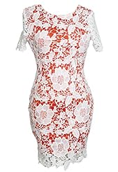 Lace Short Sleeves Summer Above the Knee Bodycon Dress/Party Dress/Mini Dress 