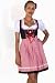 Minidirndl 3tlg. Sky rot karo 50 cm Wiesn Dirndl