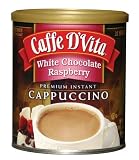 Caffe D'Vita White Chocolate Raspberry Cappuccino, 16-Ounce Canister (Pack of 6)