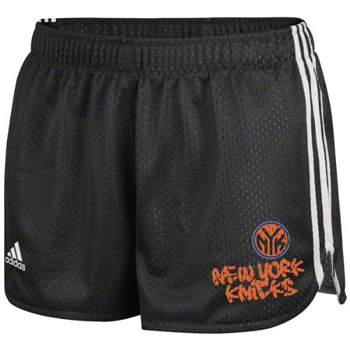 New York Knicks Women's Black adidas Urban Spray Mesh Shorts