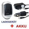 SELLWAY QUALITÄTSAKKU Set + Akku Netzteil Ladegerät Ladestation für Samsung ST70 ST 70 BP-70A BP70A BP70 BP-70 A