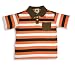 Dogwood - Toddler Boys Striped Short Sleeve Polo, Orange, Brown, White