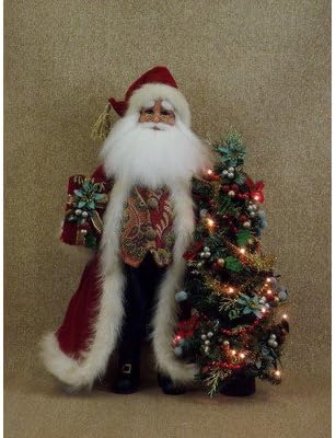 Crakewood Lighted Santa Claus Figurine with Tree