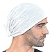 Men Slouch Hollow Beanie Thin Summer Cap Skullcap B018h (White)