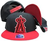 Los Angeles Angels of Anaheim Black Out Two Tone Snapback Adjustable Plastic Snap Back Hat/Cap