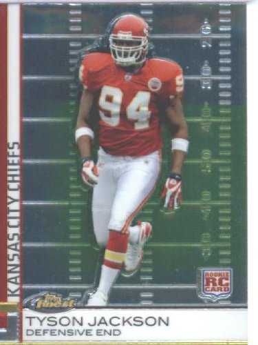 2009 Topps Finest Football Rookie Card #74 Tyson Jackson Kansas City Chiefs Shipped In Protective ScrewDown Display Case!