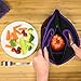 Sprucebay 2 Pc Lunch Bags for Women and Girls - Purple - 2 Piece Set- Great for School Lunches and Meals on the Go -Resuable Insulated Neoprene Keeps Food Cold