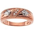 14K Rose Gold Man's Diamond Wedding Band - 0.03 Ct.