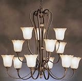 LAMPS BEAUTIFUL Casual/Country Lamps, Golden Iridescence Twelve Light Chandelier by Kichler--Excellent customer service--see our feedback.