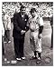 Yogi Berra New York Yankees - with Ruth - Autographed Black and White 8x10 Photograph