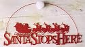 Hallmark XAG5091 Santa Stops Here Metal Sign