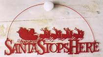 Hallmark XAG5091 Santa Stops Here Metal Sign