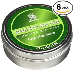 Cobblestone Kitchens Margarita Rim Trim, Gregarious Green, 4.5-Ounce Tins (Pack of 6)