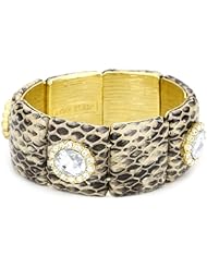 Anne Klein "LARES" Gold-Tone Python Pattern Bangle Bracelet