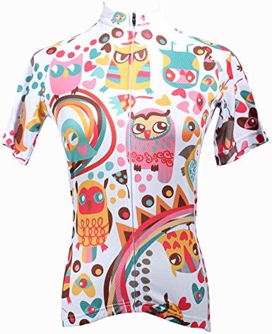 QinYing Cartoon Animals Colorful Short Sleeve Outdoor Bicycle Cycling Jersey