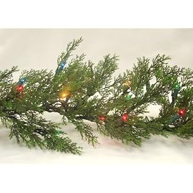 9' x 10" Pre-Lit Cedar Pine Artificial Christmas Garland Multi Lights #H82275