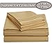 Clara Clark ® Supreme 1500 Collection 4pc Bed Sheet Set - King Size, Camel Gold