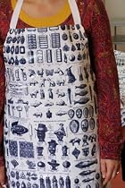 Rococo Print Adult Oilcloth Apron