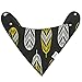 Bandana Bib Set of 4 by Matimati Baby - Extra Absorbent Drool Bibs with Snaps for Boys & Girls (Gold & Gray)