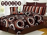 Luxury Torino 8pc (Brown) King Bedding Set
