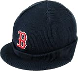Boston Red Sox Radar Knit Navy Beanie Hat/Cap with Hard Brim