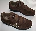 Boys' Merrell coffee brown velcro trainers. UK