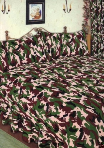 Army Camouflage Single Duvet/Quilt Cover With Pillowcase Bedding Set