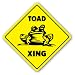 TOAD CROSSING -Sign- xing lovers cage toads frog gift