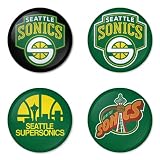 Seattle SuperSonics NBA Round Badge 1.75" Pinback Amazon.com