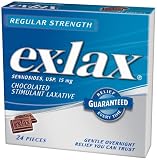 Ex-lax Regular Strength Chocolated, 24-Count Boxes (Pack of 3)