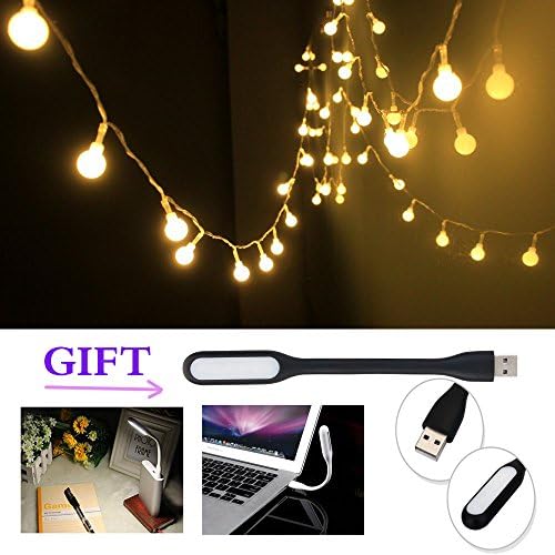 13feet/4m Fairy String Light Starry Light for Christmas Party, Wedding Indoor Decorations (Warm White), Battery-powered