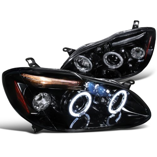 Toyota Corolla Glossy Black Housing Smoked Lens Led Projector Headlights On Sale