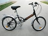 20" Alloy Folding Bike with Shimano 7 Speed Black Color