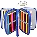 Miraclekoo 72 Slots Pencil Case Pencil Holder Large Capacity Multi-layer Pencil Bag (BLUE)