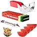 Watermelon Slicer, Melon Baller Carver Cutter, Perfect Corer Server Scoop Set, Stainless Carving Knife cuts large slices of cantaloupe & honeydew