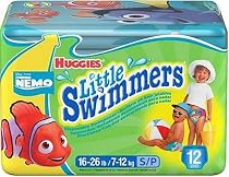 Huggies Little Swimmers Disposable Swimpants, Finding Nemo, Size S (16-26 Lbs), 12-Count Packages (Pack of 2) (24 Swimpants)