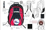 NBA Sports Large Backpack - Philadelphia 76ers Back Pack with dual compartment