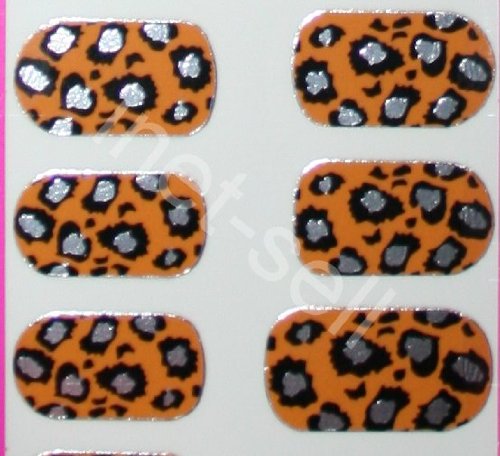 Titania Nagel Sticker Folien orange-silber LEO for Girls Preisvergleich