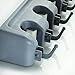 AFUNTA Mop and Broom Holder Wall Mounted Garden Storage Rack 5 Position with 6 Hooks Garage Holds up to 11 Tools