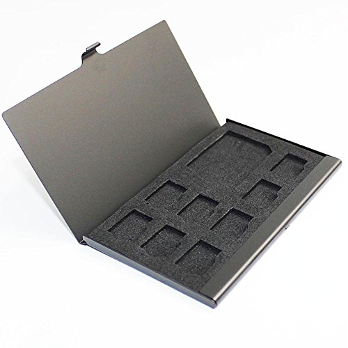 @pctc aluminum memory card storage box for sd micro sd …