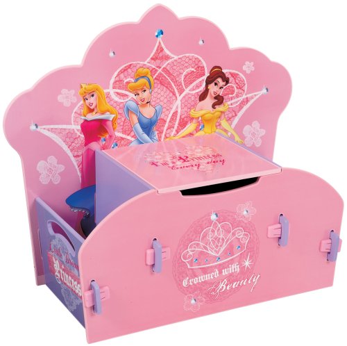 Childrens Toyshop  Toys : Disney Princess Hearts And Crown Toy Box