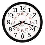 SET1143 14 Diameter Computer Room Manager Wall Clock, Black Case