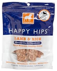 Dogswell Happy Hips for Dogs, Lamb & Rice, 5-Ounce Pouches (Pack of 6)