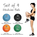 Body Solid Set of 4 Medicine Balls (10, 12, 14 & 16 lb. Balls) BSTMB/SET 10-16