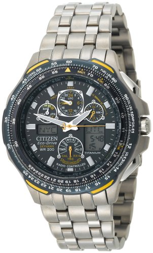 Citizen Men's JY0050-55L Eco-Drive Blue Angels Skyhawk A-T Chronograph Titanium Watch